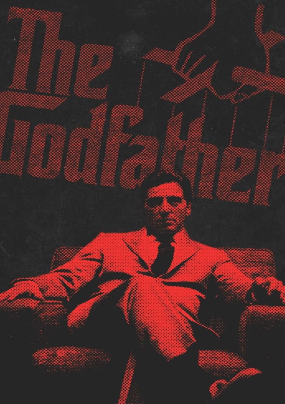 The Godfather Red Poster