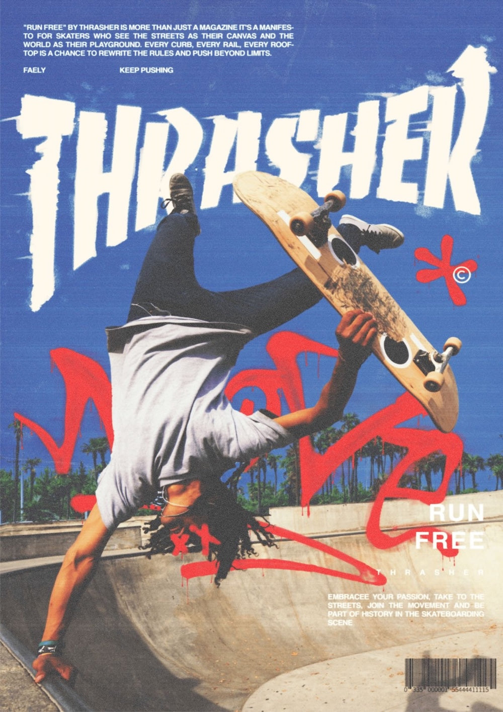 Thrasher Run Free Poster