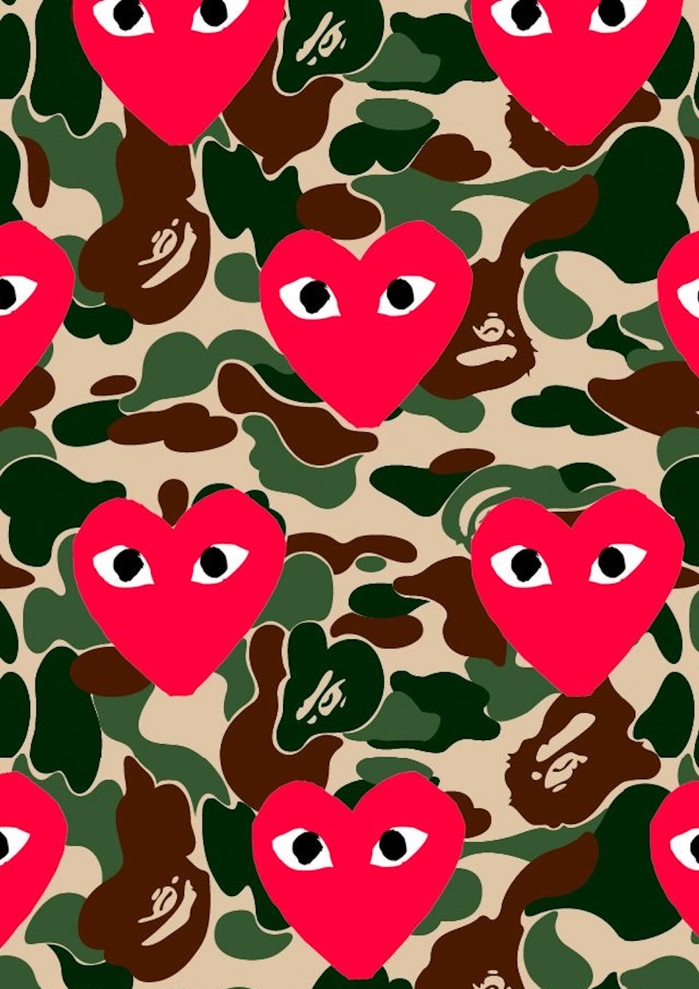 Camo Heart Pattern Poster